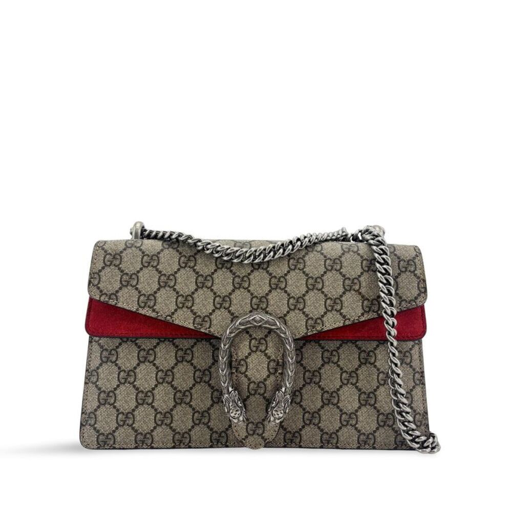 Gucci Dionysus GG Supreme Small Shoulder Bag Red